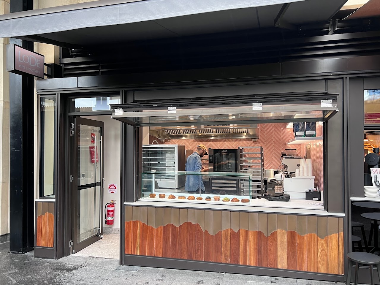 Lode Pies and Pastries storefront at Sydney Place
