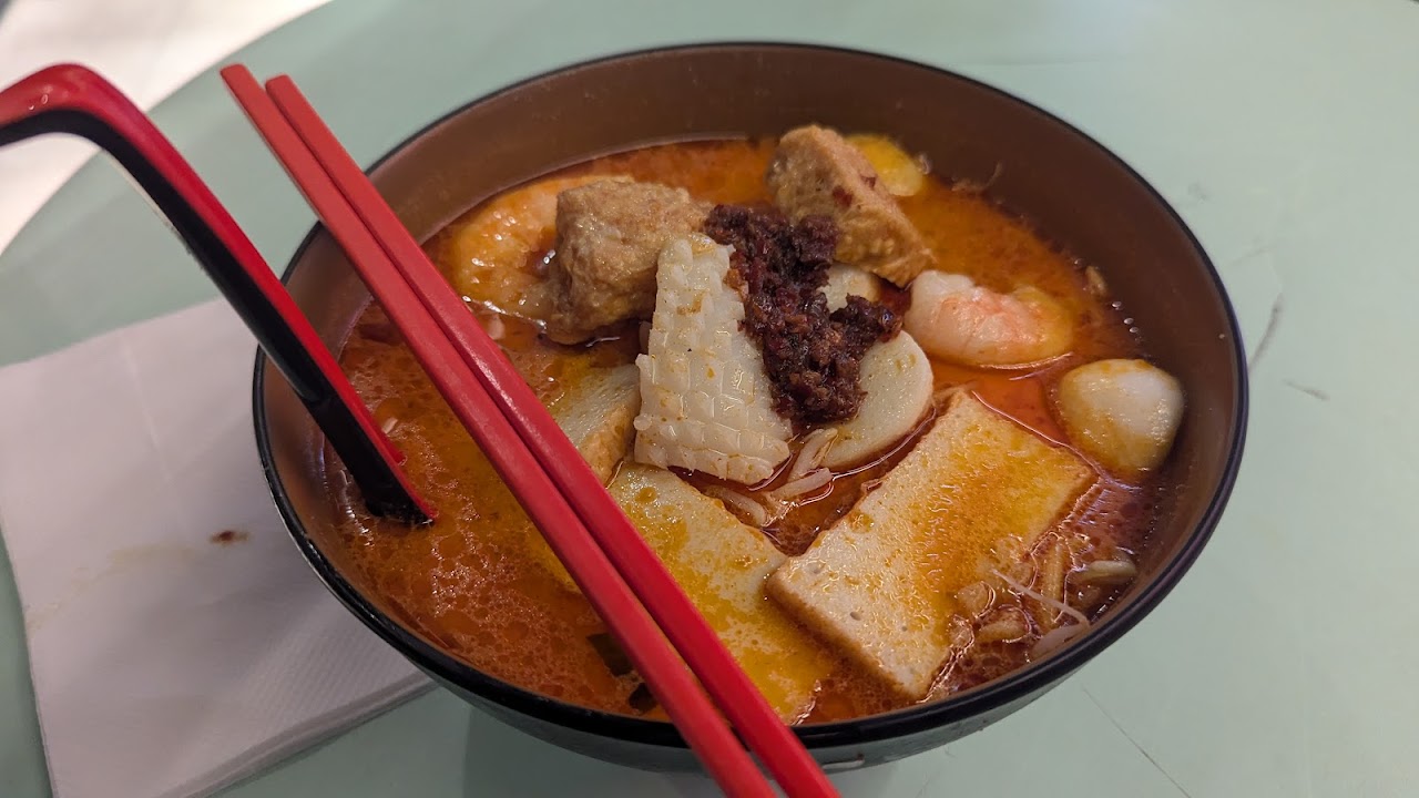A bowl of laksa served at Sydney Place
